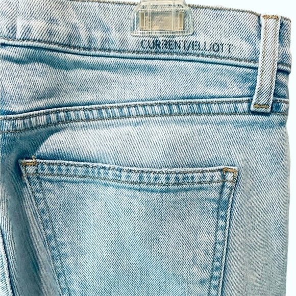 CURRENT ELLIOTT Size 27 HIgh Waist Stiletto Century Destroy Jeans Light Blue EUC - Picture 2 of 7